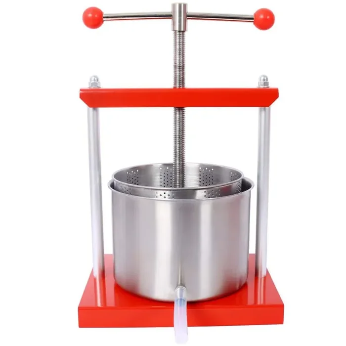 0.8 Gal. Stainless Steel Fruit Manual Press, Barrels Press Machine for Juice, Vegetable, Wine and Olive Oil