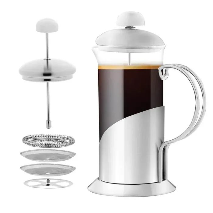 1.5-Cup Glass French Press Coffee and Tea Maker with Heat-Resistant Handles