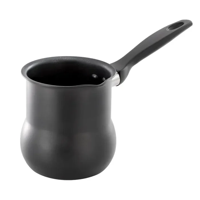 1.7 Cup Aluminum Nonstick Turkish Coffee Maker in Black with Cool Touch Handle