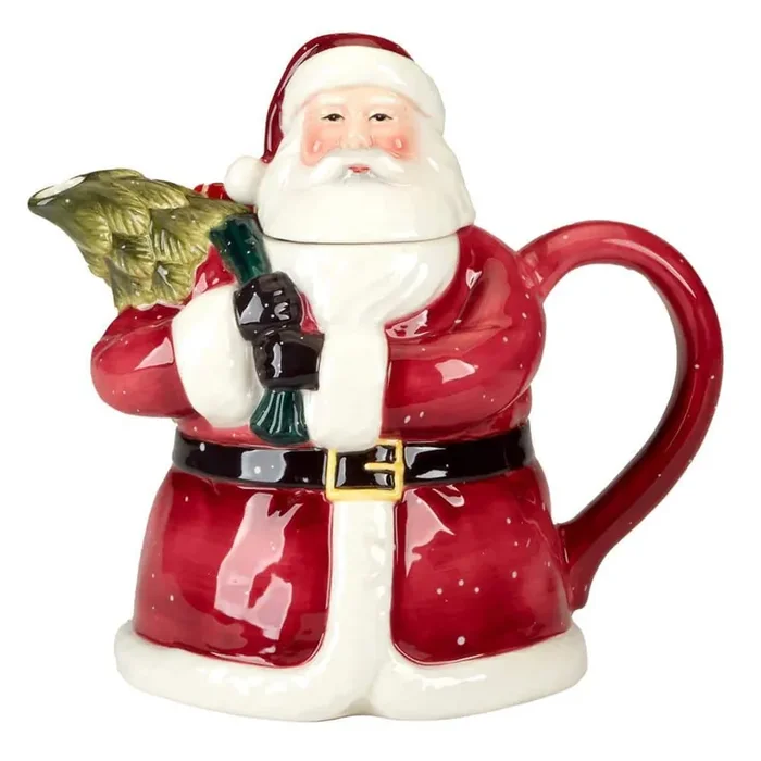 1-Cup Earthenware Santa‘s Secret 3-D Teapot