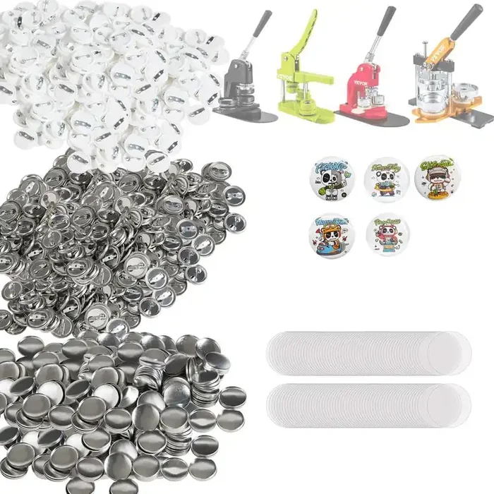 1 in. (25 mm) Button Badge Parts Supplies for Button Maker Machine 500 Sets