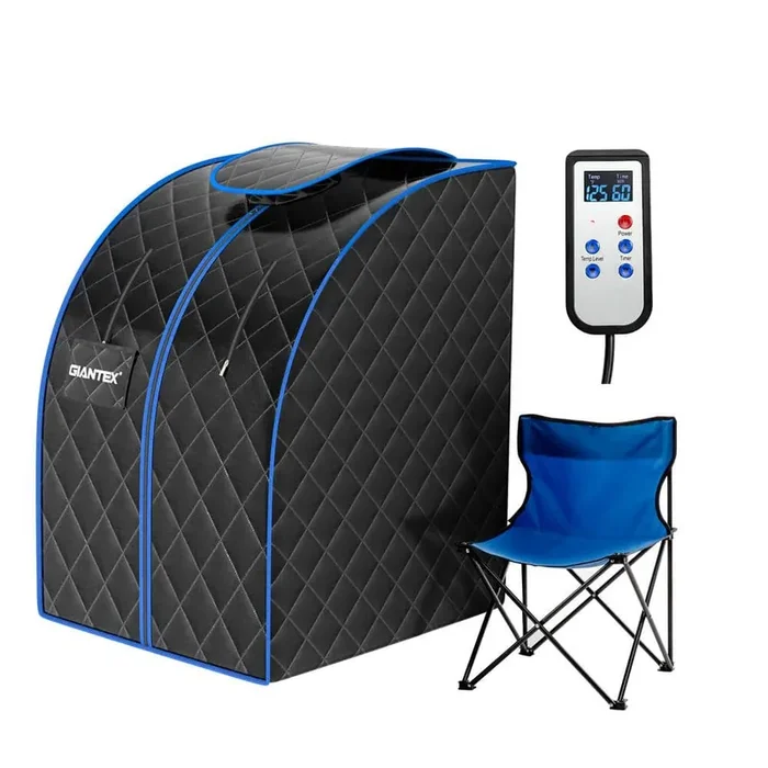 1-Person Portable Far Infrared Sauna Adjustable 9-Gear Temperature Setting