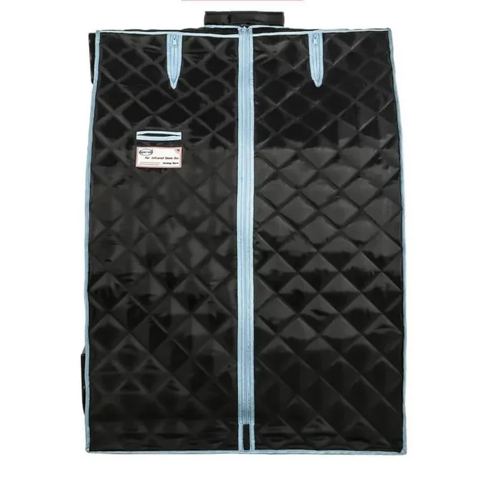 1-Person Portable Folding Half Body Black Infrared Sauna tent with Infrared Panels, Heating Foot Pad, Foldable Chair