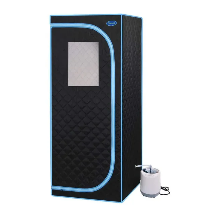 1-Person Steam Full-body Sauna Tent Plus Type for Spa Detox Stainless Steel Pipe Connector with FCC Certification