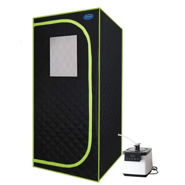 1-Person Steam Plus Full-body Sauna Tent for Spa Detox Stainless Steel Pipe Connector with FCC Certification