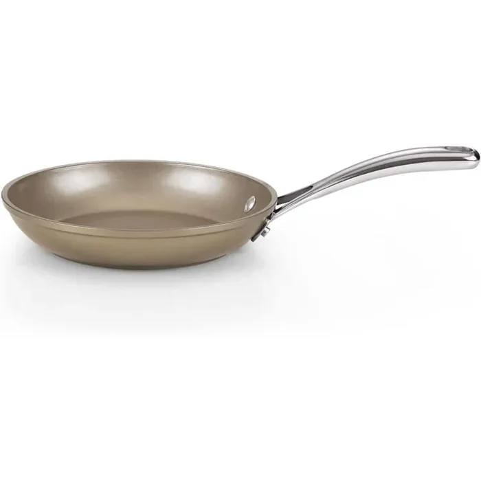 10.5 in. Classic Hard Anodized Ceramic Nonstick Aluminum Skillet Egg Omelette Frying Pan Bronze
