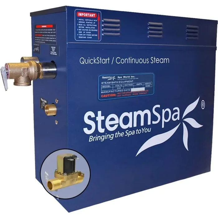 10.5kW QuickStart Steam Bath Generator with Built-In Auto Drain and Continuous Steam Output Design with Quick Start