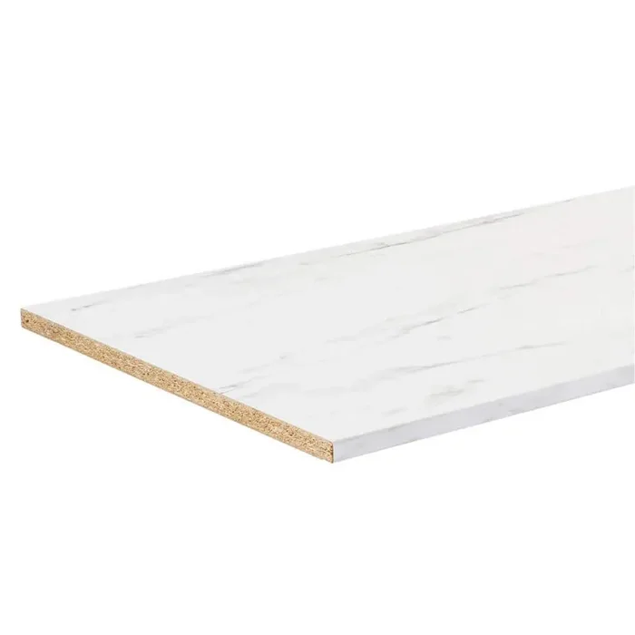 10 ft. Right Miter Laminate Countertop in Matte Alabaster Slate with Eased Edge