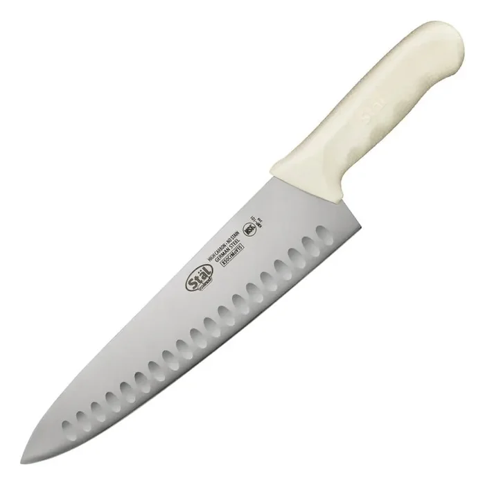 10 in. Steel Full Tang Chef‘s Knives with White Handle