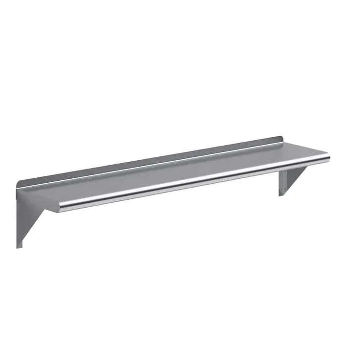 10 in. x 48 in. Stainless Steel Wall Shelf. Kitchen, Restaurant, Garage, Laundry Metal Shelf with Brackets