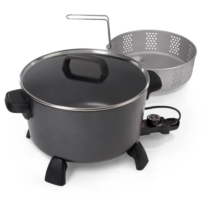 10 qt. Black Kitchen Kettle Deep Fryer-Multi Cooker
