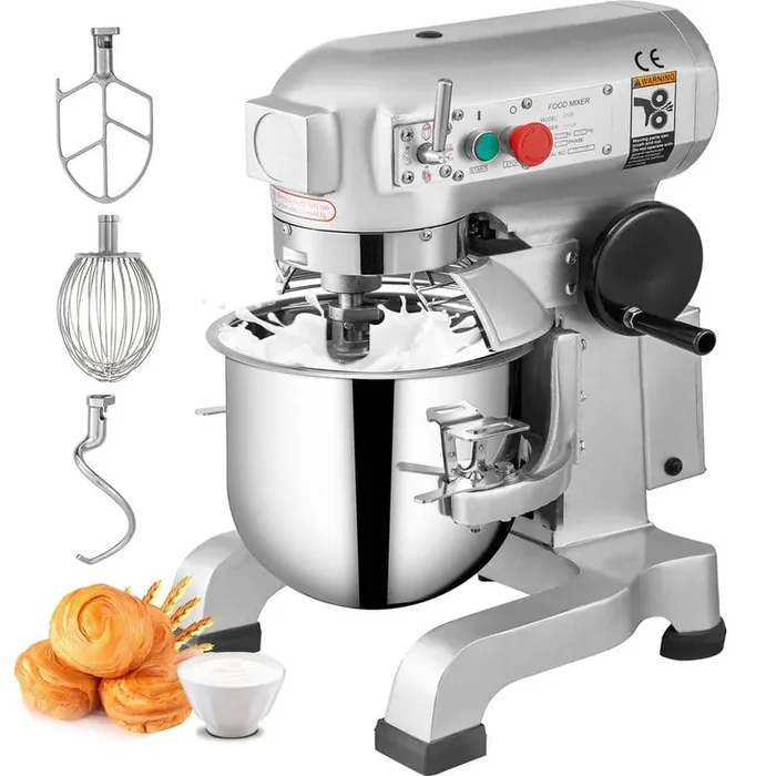 10 Qt. Kitchen Mixer Professional 3 Speeds Adjustable Commercial Food Mixer with Stainless Steel for Mixing Dough