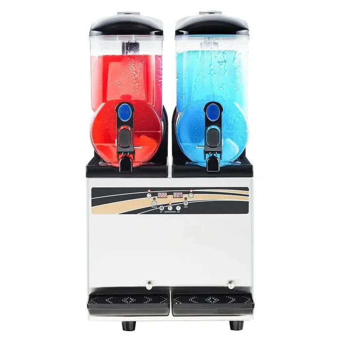 1014 oz. /15L x 2 Double Tank Slushy Machine, 120-Cups, Snow Cone Machine, for Home, 2025 Upgrade, Stainless Steel