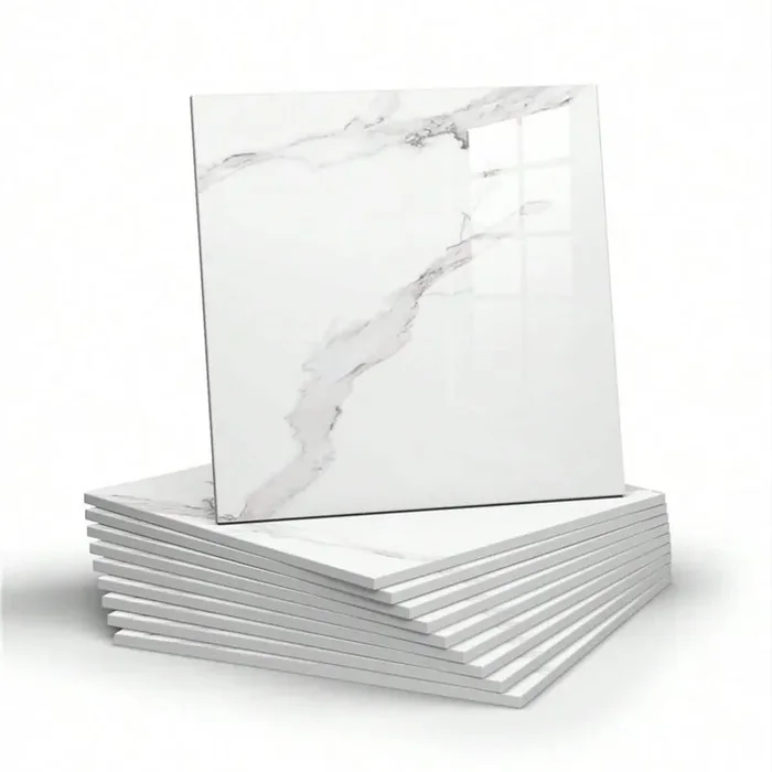 11.8 in. W x 11.8 in. H 10-Piece Marble Peel and Stick Backsplash Tile, Glue Up Back Shower Wall Panels in White