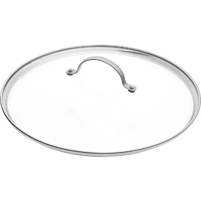 12 in. Tempered Glass Oven-safe Up to 390° with Stainless Steel Handle Pot Lid Saucepan Lid Round Fry Pan Lid