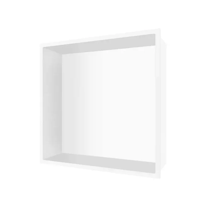 12 in. W x 12 in. H x 4 in. D Stainless Steel Shower Niche in White