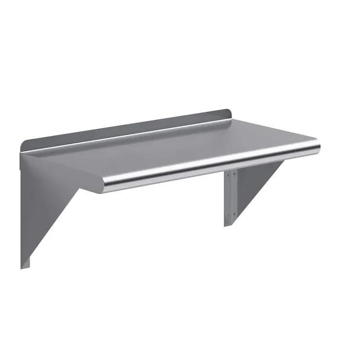 12 in. x 24 in. Stainless Steel Wall Shelf Kitchen, Restaurant, Garage, Laundry Metal Shelf with Brackets