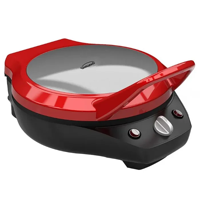 1200 Watt 12 Inch Non Stick Pizza Maker and Grill in Red