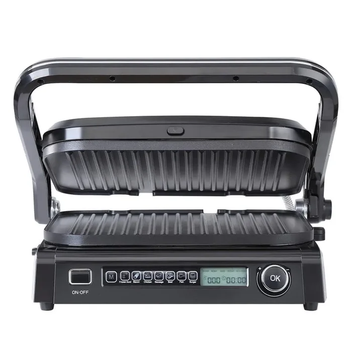 14.4 in. Commercial Electric Griddle 1800-Watt Indoor Countertop Grill, 0 – 230°C Stainless Steel Grill Sandwich Maker