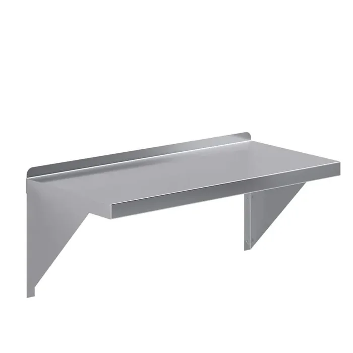 14 in. W x 30 in. D Stainless Steel Wall Shelf Square Edge Kitchen, Restaurant, Garage, Laundry Decorative Wall Shelf
