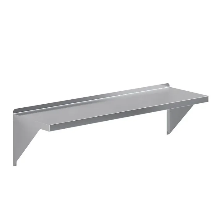 14 in. W x 48 in. D Stainless Steel Wall Shelf Square Edge Kitchen, Restaurant, Garage, Laundry Decorative Wall Shelf