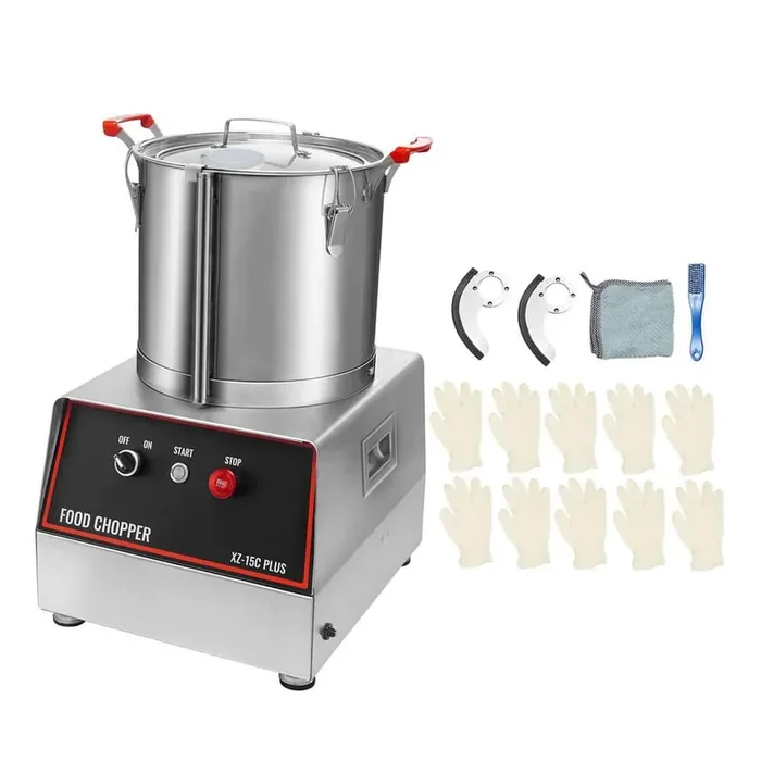1400-Watt 16 qt., Stainless Steel with 2 S-Curve Blades for Chopping Vegetables 76.8-Cups 1-Speed Sliver Food Processor