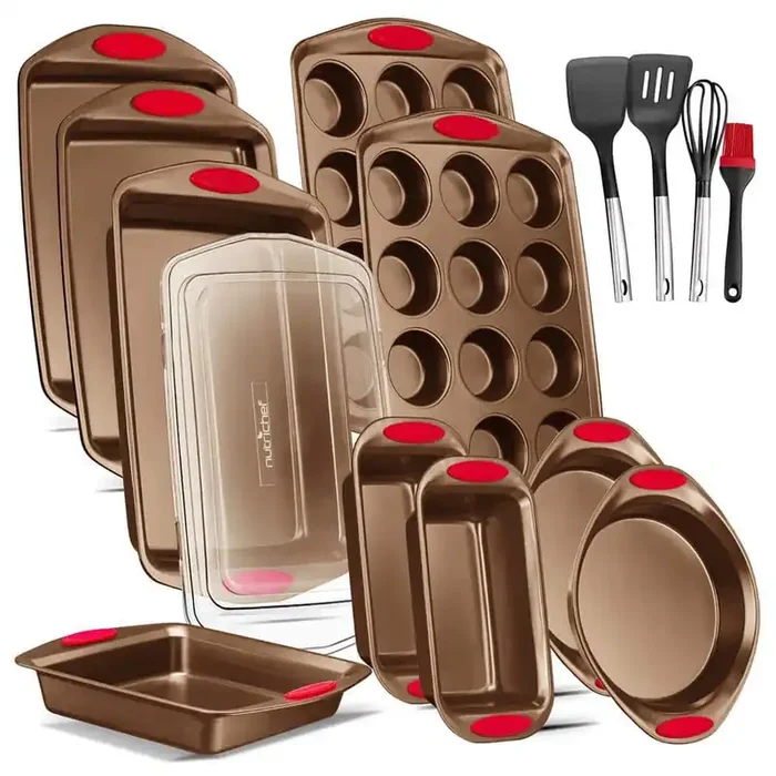 15-Piece Carbon Steel Non-Stick Kitchen Oven Bakeware Set