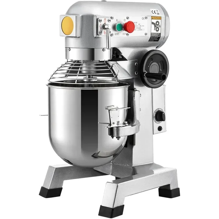 15 qt. Commercial Mixer w/ Timing Functio 500W Stainless Steel Bowl Food Mixer 3 Speed Stand Mixer 2025 Upgrade Silver