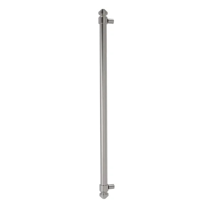18 in. Center-to-Center Refrigerator Pull in Satin Nickel