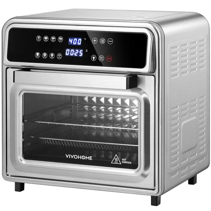 1800-Watt 21 Qt. 8-in-1 Stainless Steel Air Fryer Toaster Oven with Rotisserie and Dehydrator