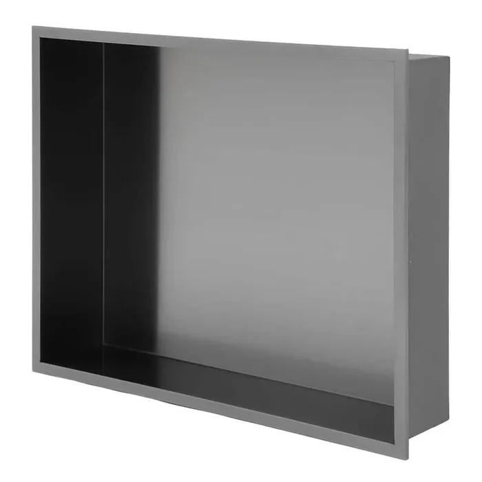 19 in. W x 15 in. H x 3.94 in. D Stainless Steel Shower Niche (Set of 1) Piece in Gunmetal Black