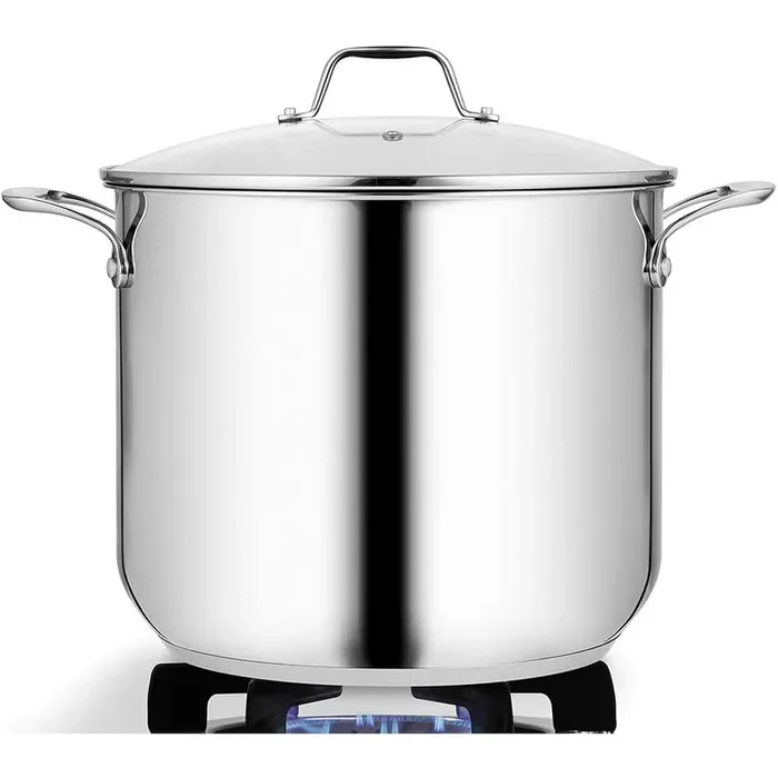 19 qt. Stainless Steel Cookware Stock Pot Heavy Duty Induction Pot Soup Pot with Lid
