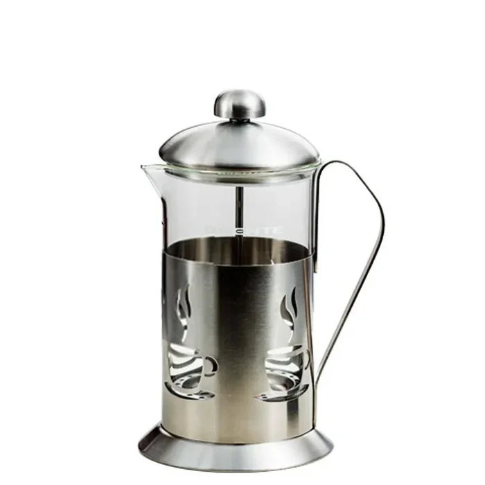 2.5-Cup Nickel Brushed French Press Cafetire Coffee and Tea Maker with High-Grade Stainless Steel