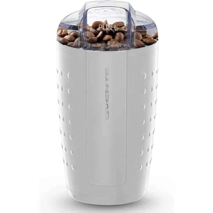 2.5 oz. White (CG225W) One-Touch Electric Coffee Grinder and Other Spices-Seeds with Nuts Grains-Stainless Steel Blades