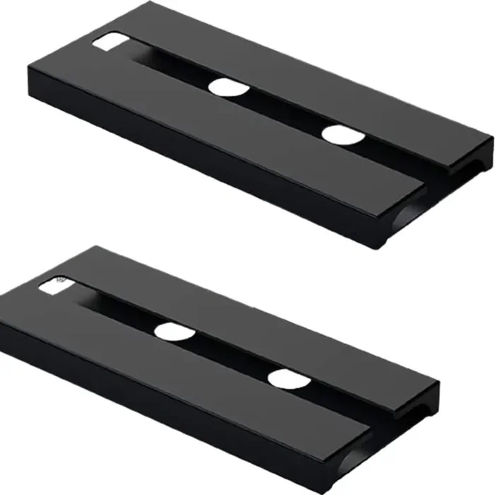 2-Pack Black Under Cabinet Wine Glass Rack Holder with Punch-Free Under Shelf, Holds 3-6 Glasses and Easy Install