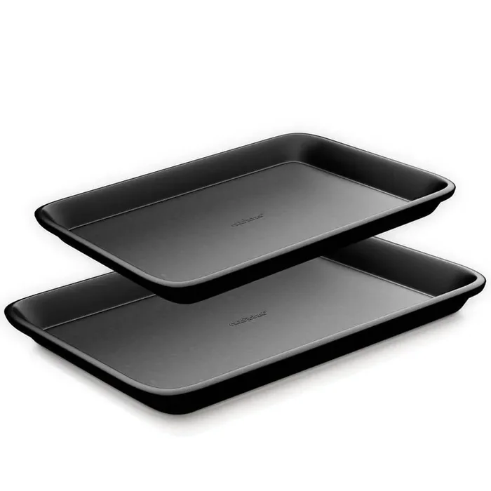 2-Pc. Nonstick Cookie Sheet Baking Pan – Professional Quality Kitchen Cooking Non-Stick Bake Trays with Blue diamond