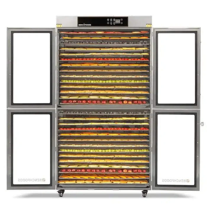 2-Zone 28 Tray Digital Premium Stainless Steel Dehydrator With Glass Door