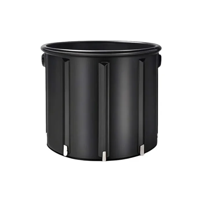 23 in. x 23 in. 129 Gal. Soaking Bathtub with None Drain in Black