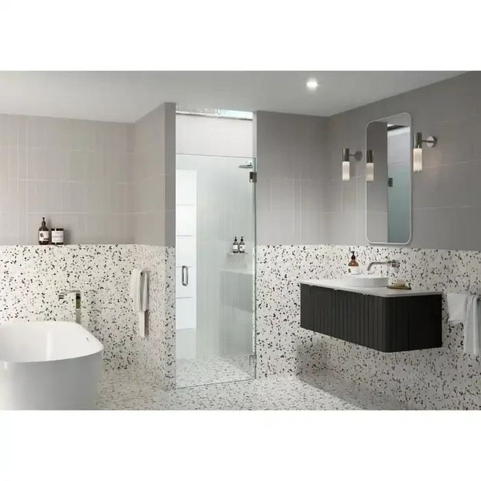 24.25 in. W x 78 in. H Pivot/Hinged Frameless Shower Door in Chrome – Door Only – Width Adj 24.625 – 25.025