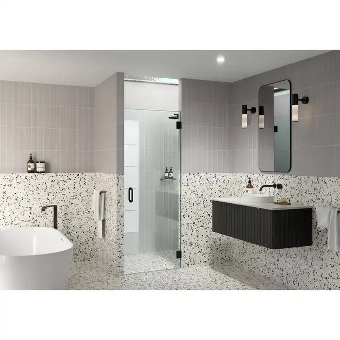 25 in. W x 78 in. H Pivot/Hinged Frameless Shower Door in Oil Rubbed Bronze – Door Only – Width Adj 25.375 – 25.775