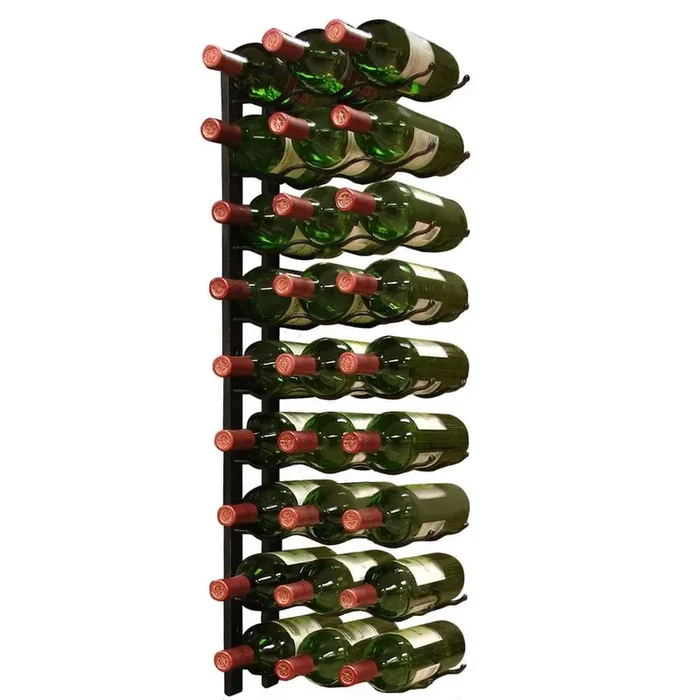 27-Bottle Metal Wine Rack in Black