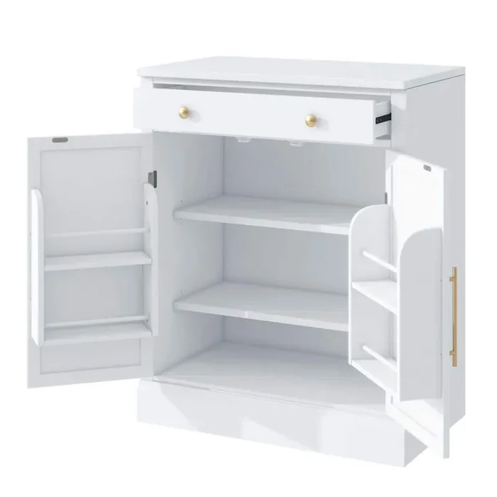 28.7 x 17.5 x 35.4 in. MDF Ready to Assemble Floor Base Kitchen Cabinet in White with Adjustable Shelves and Drawer