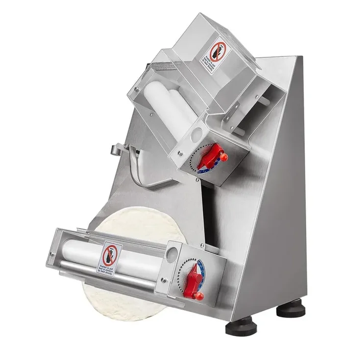 3-12 in. Automatic Dough Roller Sheeter Stainless Steel 370W Electric 260 Per Hour Pizza Dough Roller
