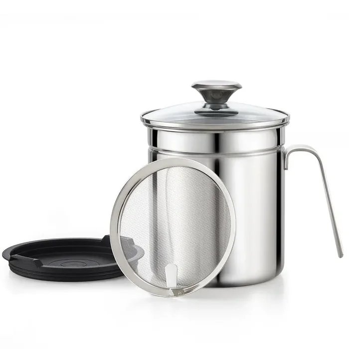 3.5-Quart Speciality Oil Grease Storage Can with Strainer