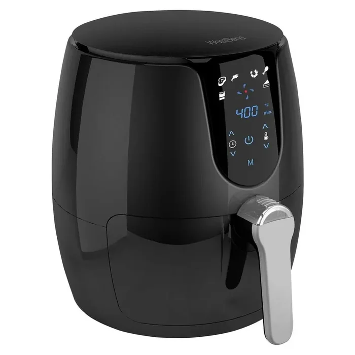 3.7 qt. Black Digital Air Fryer with Diamond shield PFOA nonstick