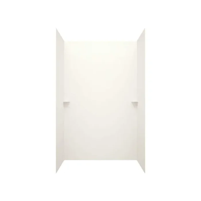 30 in. x 60 in. x 72 in. 3-Piece Easy Up Adhesive Tub Wall in Bisque