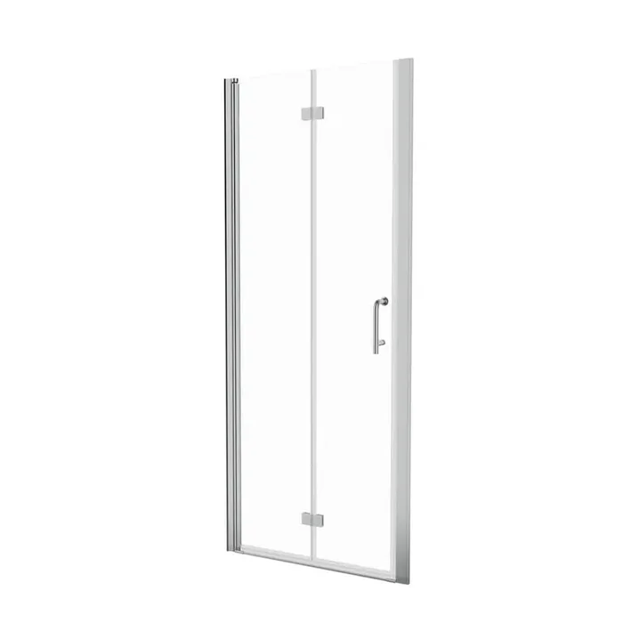 30 to 31-3/8 in. W. x 72 in. H Bi-Fold Semi-Frameless Shower Door in Chrome Finish with SGCC Certified Clear Glass