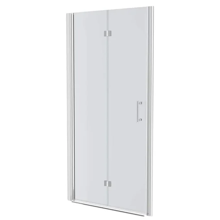 32-33.375 in. W x 72 in. H Bi-Fold Frameless Shower Doors in Chrome Finish with Tempered Glass