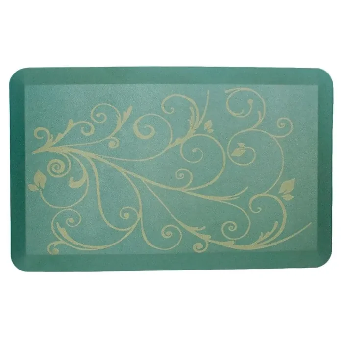 32 in. x 20 in. Green Non-Slip Standing Desk Mat, Flat Kitchen Mat, Anti-Fatigue Office Mat, Durable & Easy to Clean