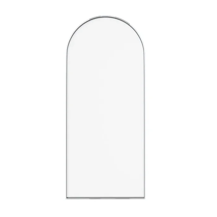 34 in. W x 78 in. H Framed Fixed Shower Door Arched Shower Door in Chrome with 3/8 in. (10mm) Clear Glass
